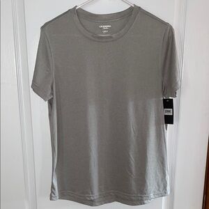 Olympia Activewear Gray Short Sleeve Tee, large, NWT